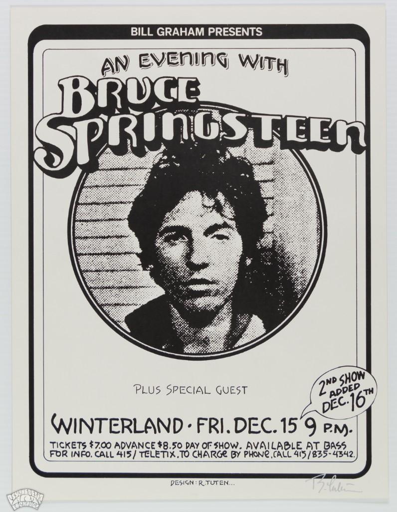 1978 Bruce Springsteen Winterland Signed Poster (1 of 1)
