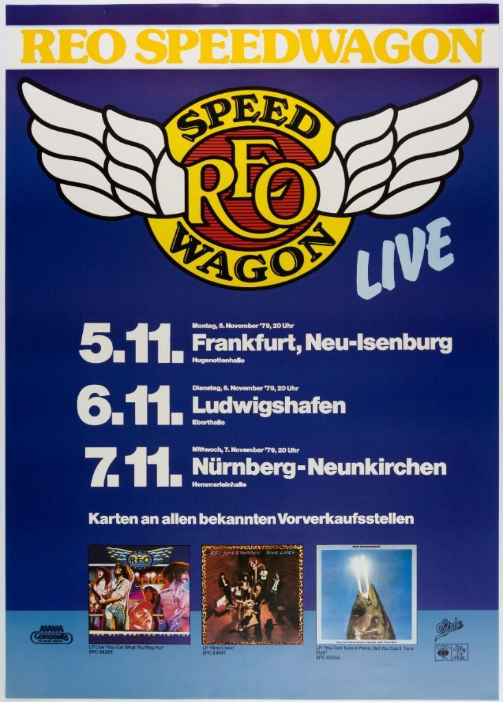 1979 REO Speedwagon Germany Tour Original Poster (1 of 1)