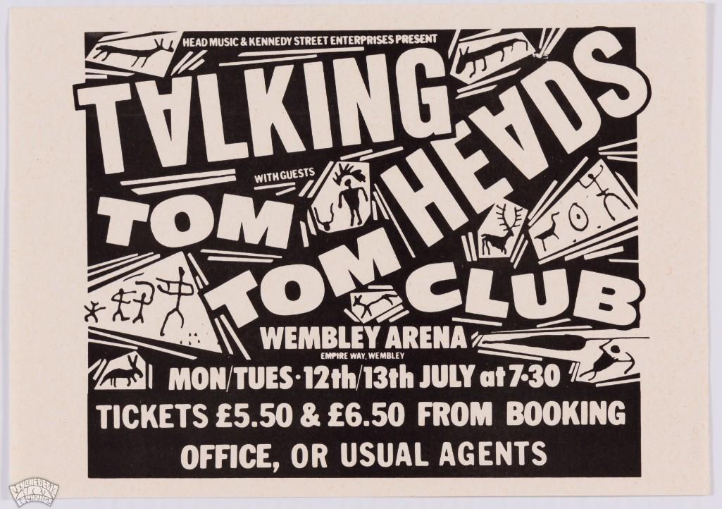 1982 Talking Heads Wembley Arena Original Handbill (1 of 1)