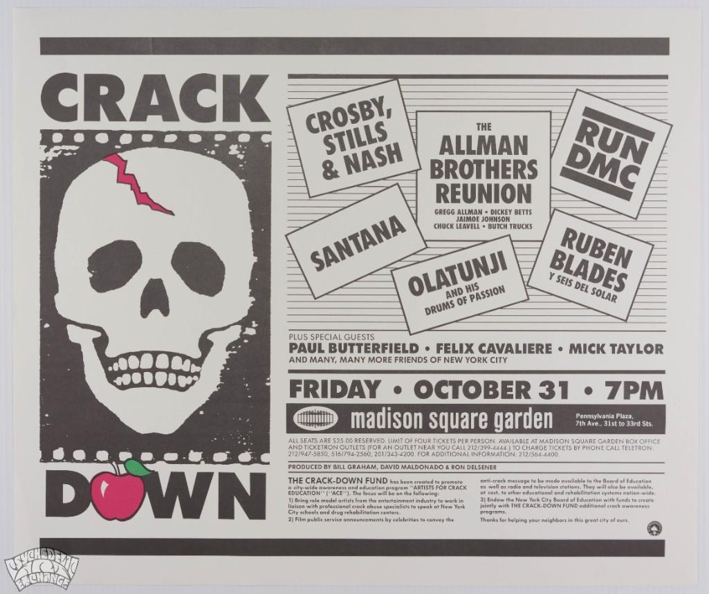 1986 CSN Allman Bros MSG Halloween Original Poster (1 of 1)