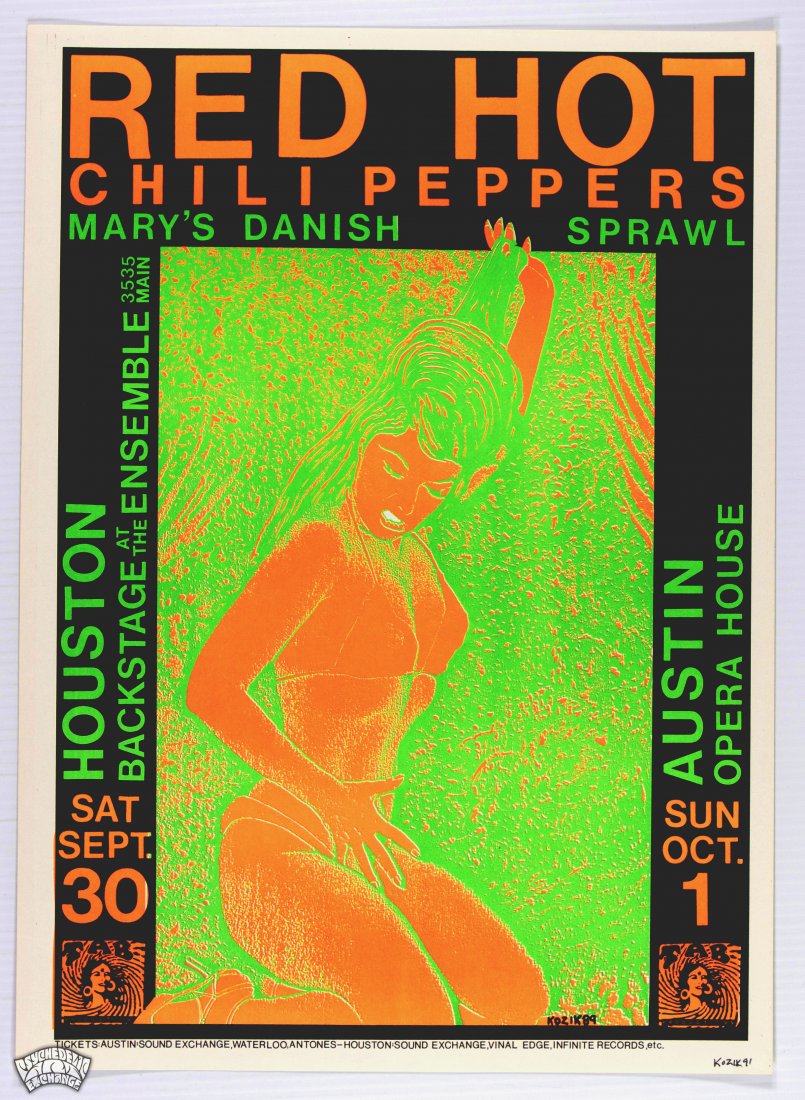 RED HOT CHILI PEPPERS Kozik Poster オリジナル RED HOT CHILI PEPPERS Kozik Poster オリジナル Red Hot Peppers by