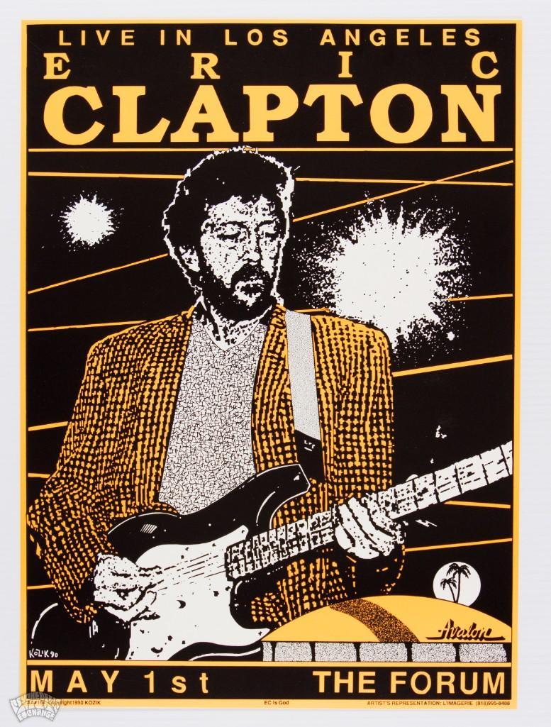 1990 Eric Clapton The Forum Kozik Original Poster (1 of 1)