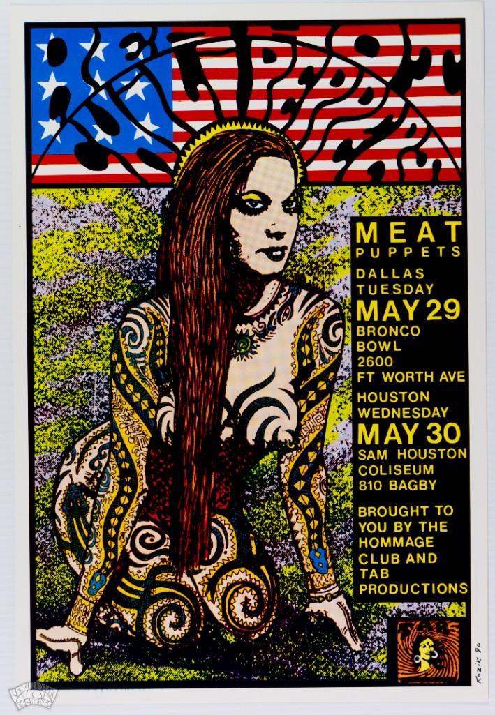 1990 Red Hot Chili Peppers Bronco Bowl Signed Poster (1 of 1)