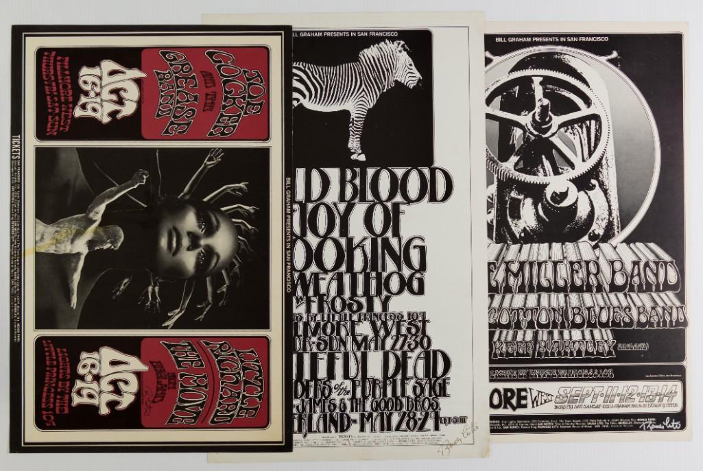 Lot of 3 Randy Tuten Signed Fillmore Original Posters (1 of 5)