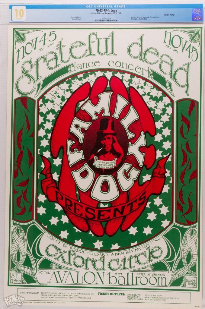 1966 FD-33 Grateful Dead Avalon RP4 Poster 10 (1 of 1)