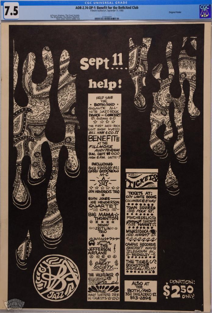 1966 AOR-2.74 Jefferson Airplane Fillmore Poster 7.5 (1 of 1)