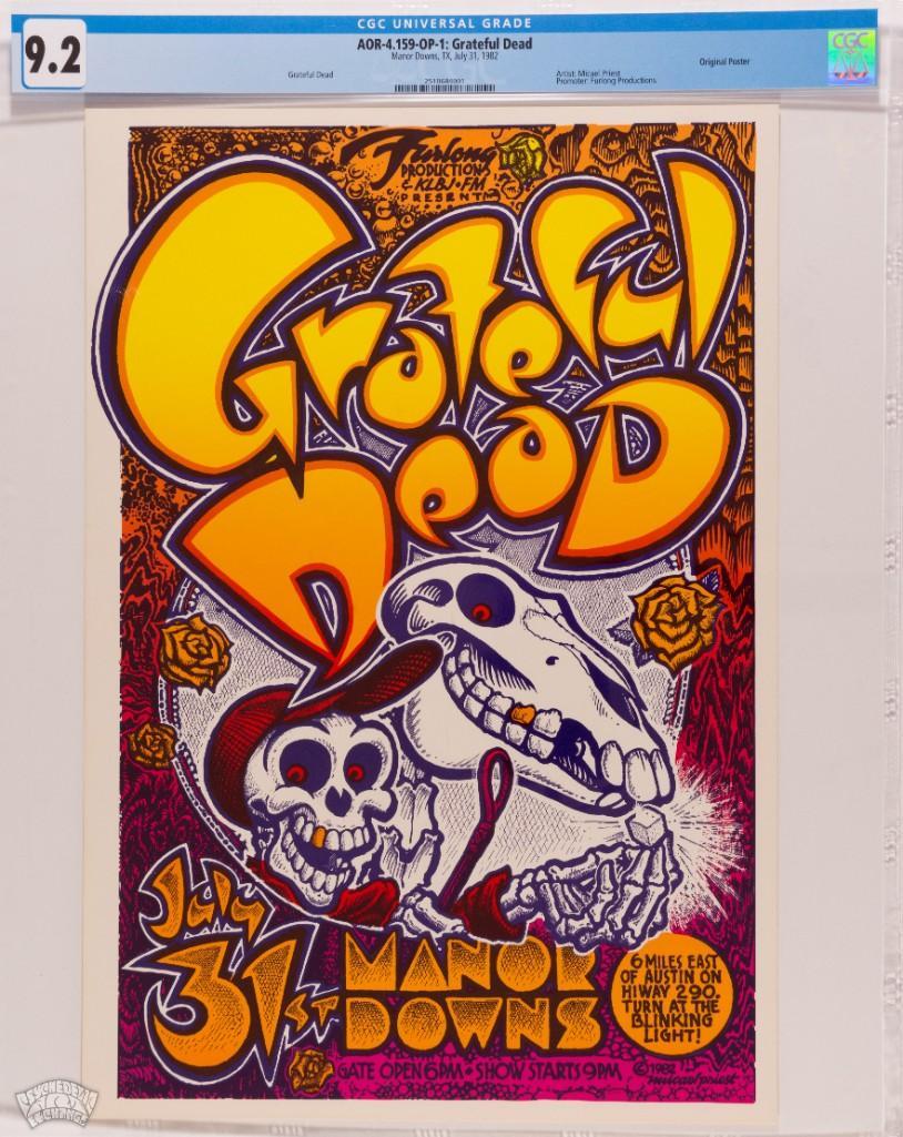 1982 AOR-4.159 Grateful Dead Manor Downs Poster 9.2 (1 of 1)