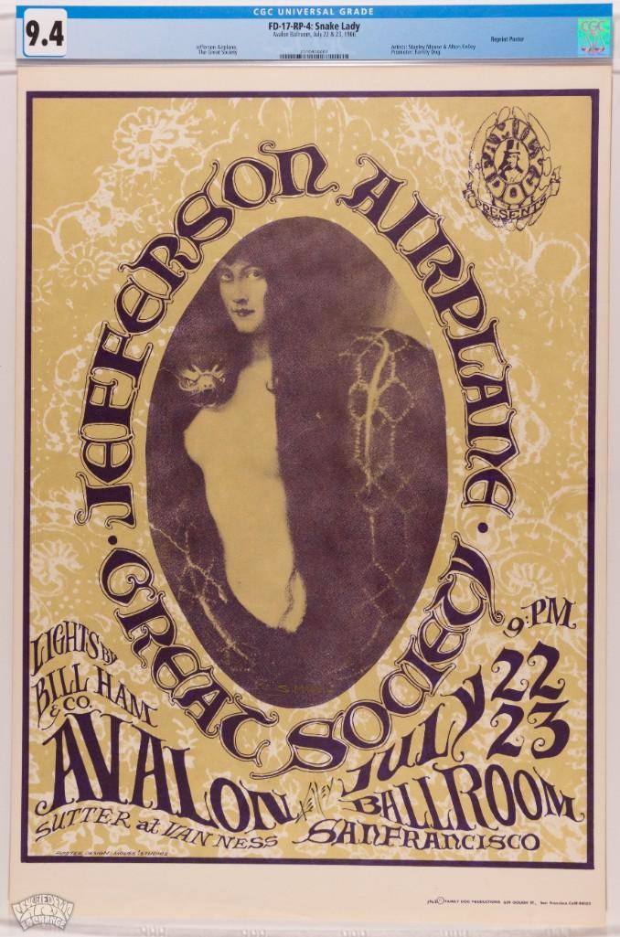1966 FD-17 Jefferson Airplane RP4 Signed Poster 9.4 (1 of 1)