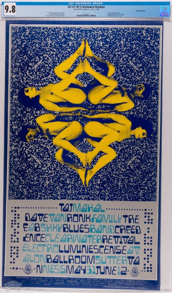 1968 FD-121 Taj Mahal Dave Van Ronk Avalon Poster 9.8 (1 of 1)