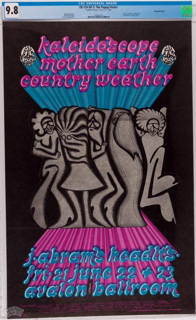 1968 FD-124 Kaleidascope Avalon Poster 9.8 (1 of 1)