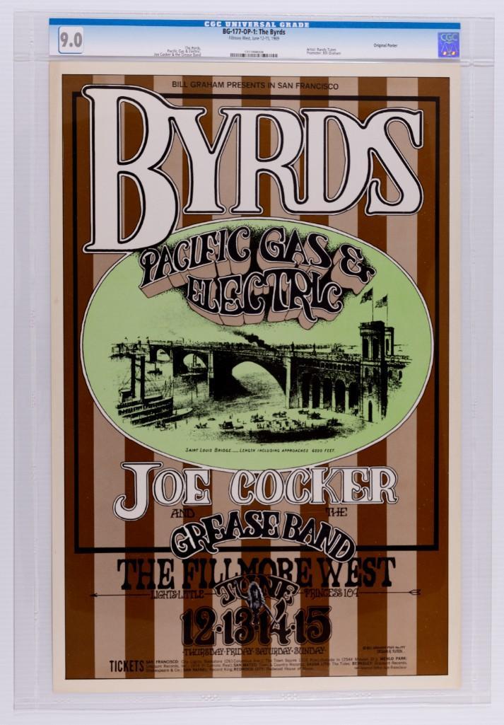 1969 BG-177 The Byrds Fillmore West Poster 9 (1 of 1)