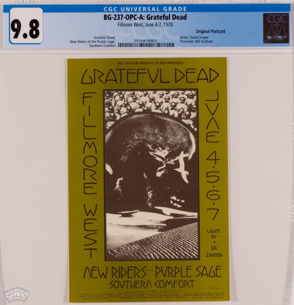 1970 BG-237 Grateful Dead Fillmore Postcard 9.8 (1 of 2)