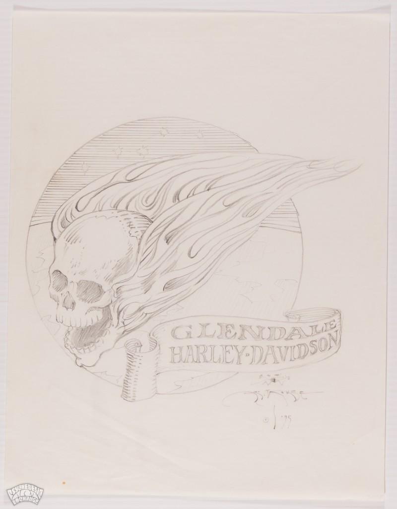1995 Stanley Mouse Signed Harley Davidson Original Art (1 of 1)
