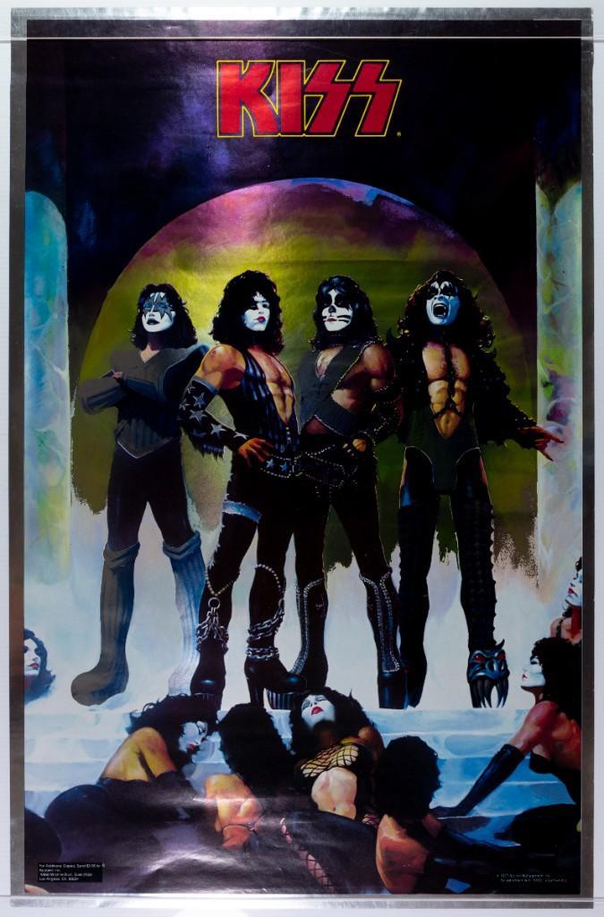 1977 KISS Love Gun Foil Promo Poster