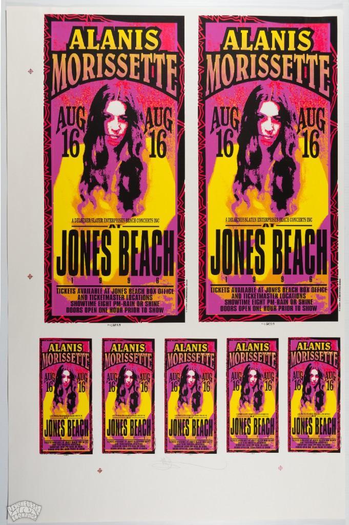 1996 Alanis Morrisette NY Uncut Proof Signed Poster (1 of 2)