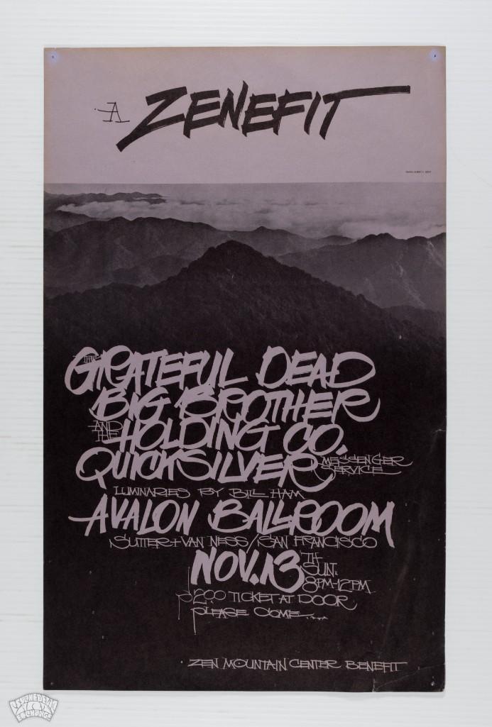 1966 AOR 2.181 Grateful Dead Avalon Zenefit Poster (1 of 2)