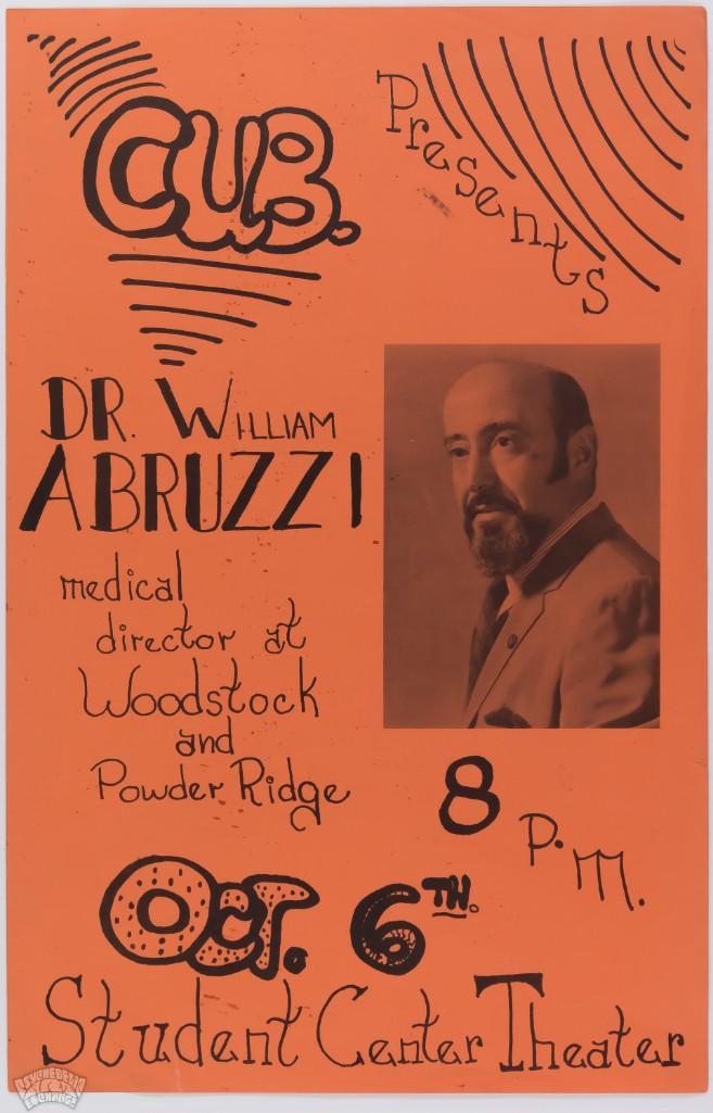 1970 Dr. William Abruzzi Student Center Poster (1 of 2)