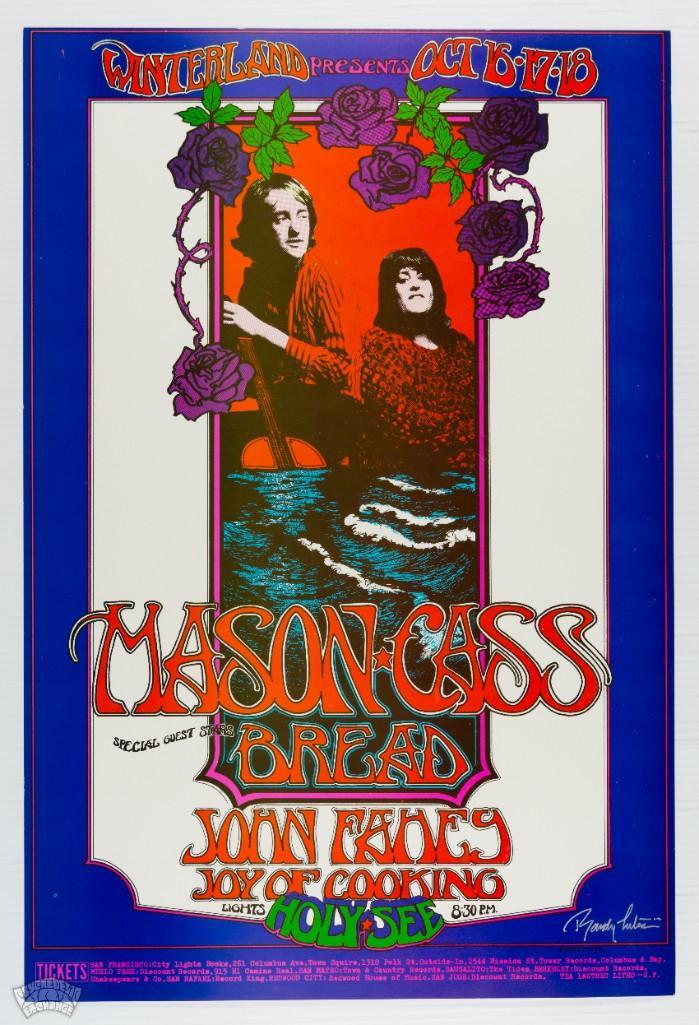 1970 Mason Cass Winterland Signed Poster (1 of 2)
