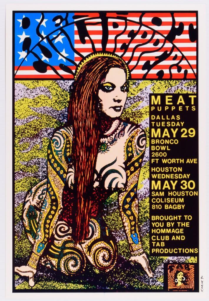 1990 Red Hot Chili Peppers Bronco Bowl Signed Poster (1 of 1)