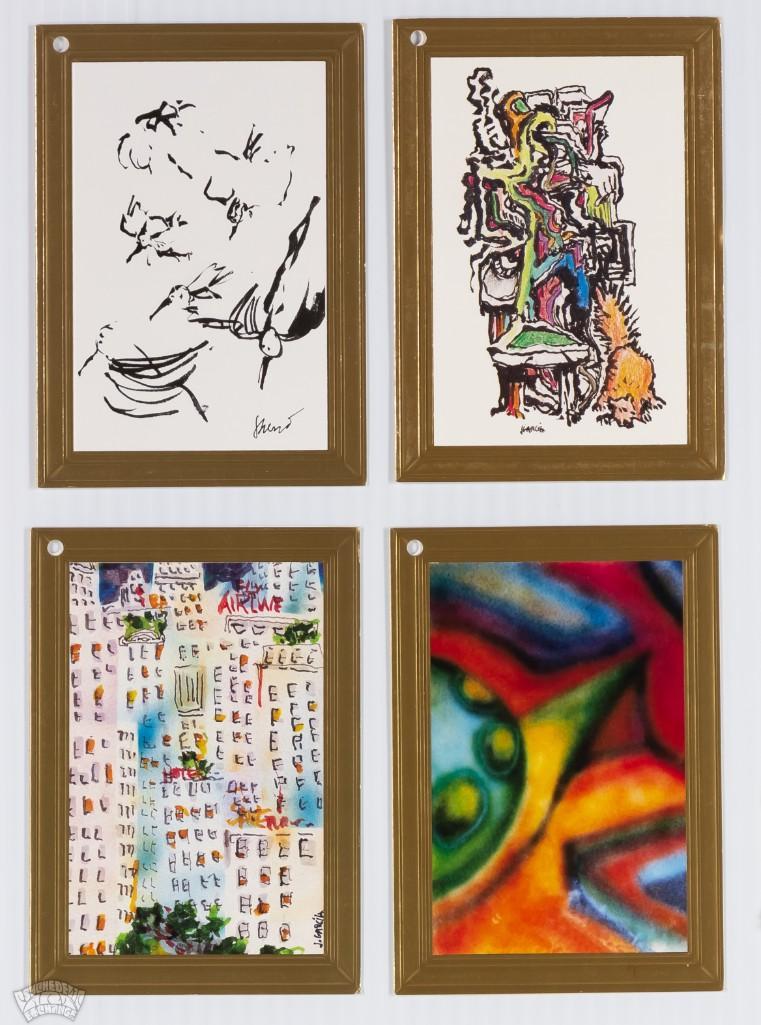 Lot of 4 Jerry Garcia Stonehenge Neck Tie Cards (1 of 3)