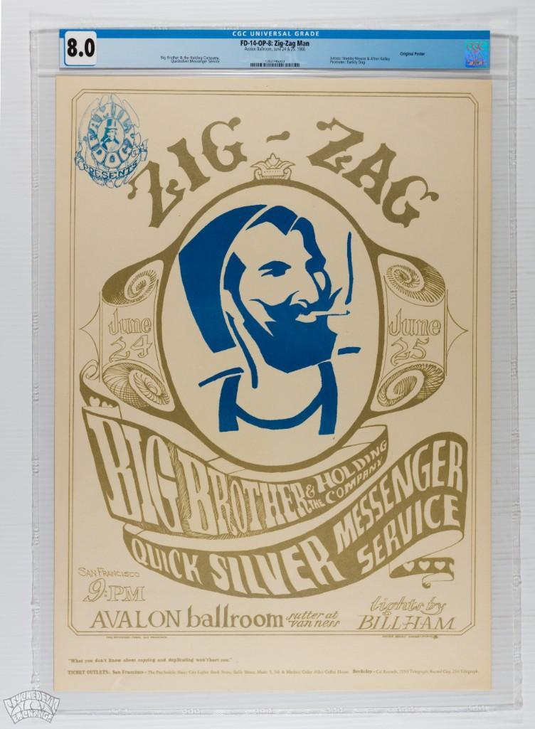 1966 FD-14 Zig Zag Man Avalon Ballroom Poster 8 (1 of 2)