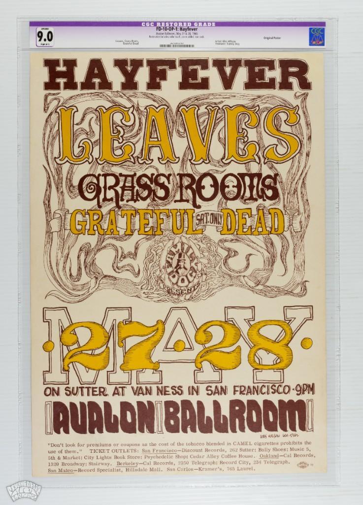 1966 FD-10 Grateful Dead Avalon Poster 9 (1 of 2)