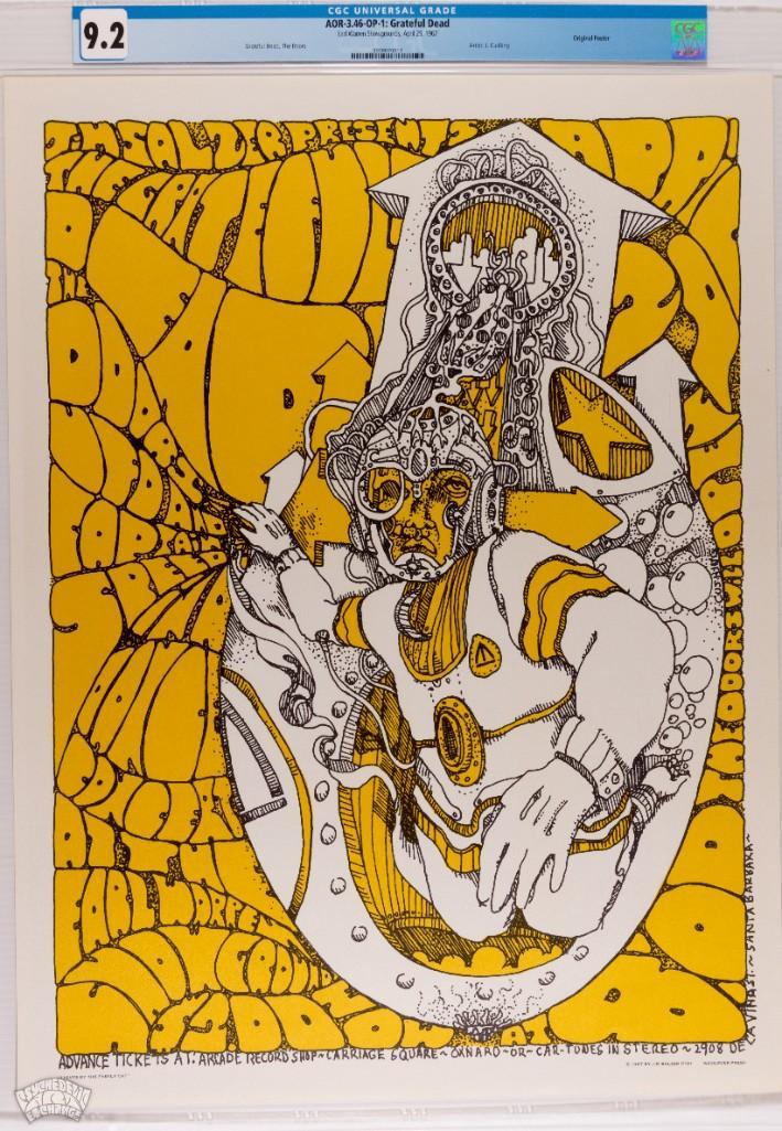 1967 AOR 3.46 Grateful Dead Earl Warren Poster 9.2 (1 of 1)