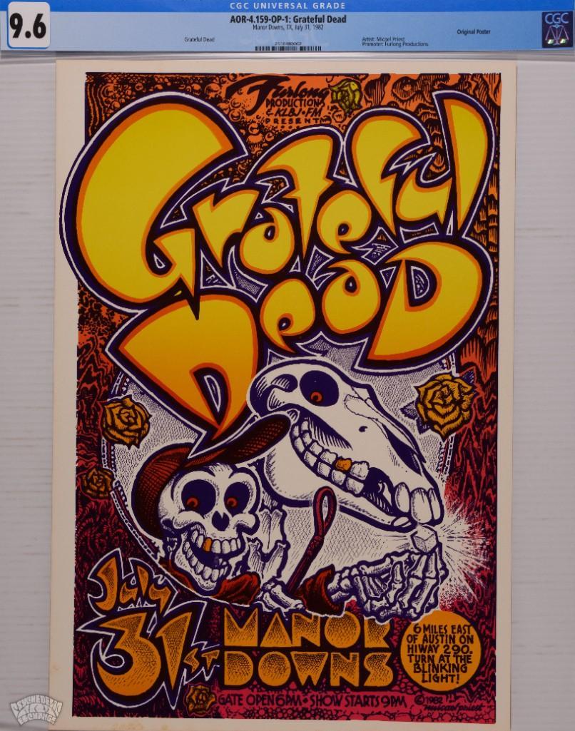 1982 AOR-4.159 Grateful Dead Manor Downs Poster 9.6 (1 of 1)