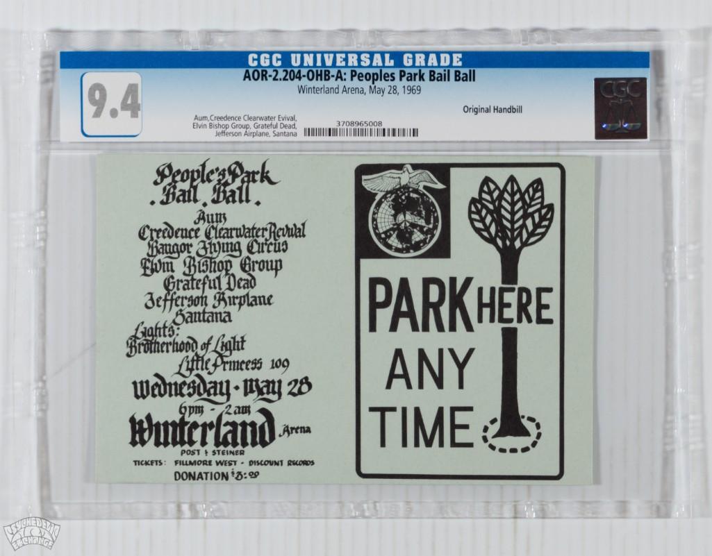 1969 AOR-2.204 Grateful Dead Winterland Handbill 9.4 (1 of 2)