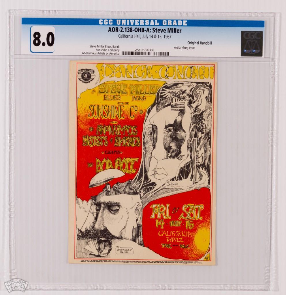 1967 AOR-2.138 Steve Miller California Hall Handbill 8 (1 of 1)