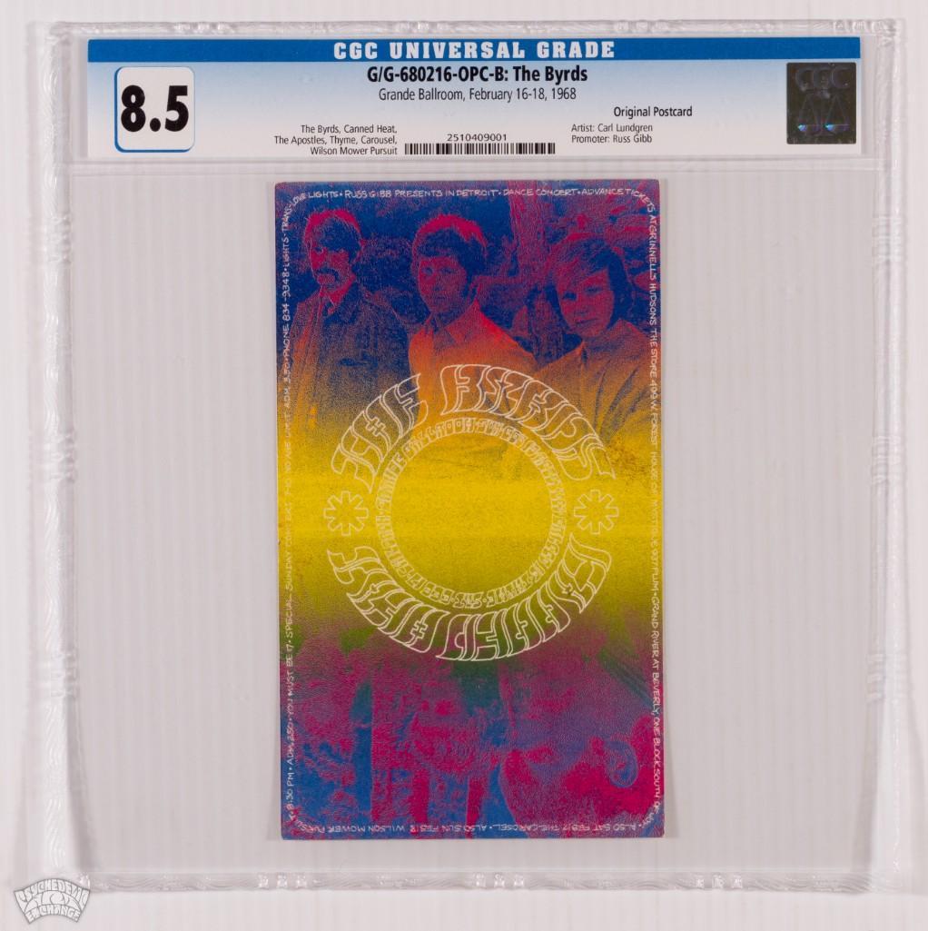 1968 G/G-680216 The Byrds Grande Ballroom Postcard 8.5 (1 of 2)