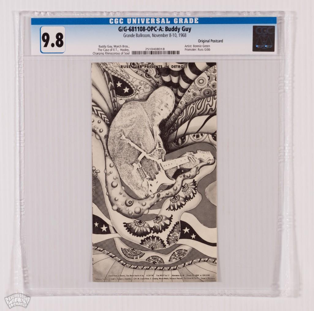 1968 G/G-681108 Buddy Guy Grande Ballroom Postcard 9.8 (1 of 2)