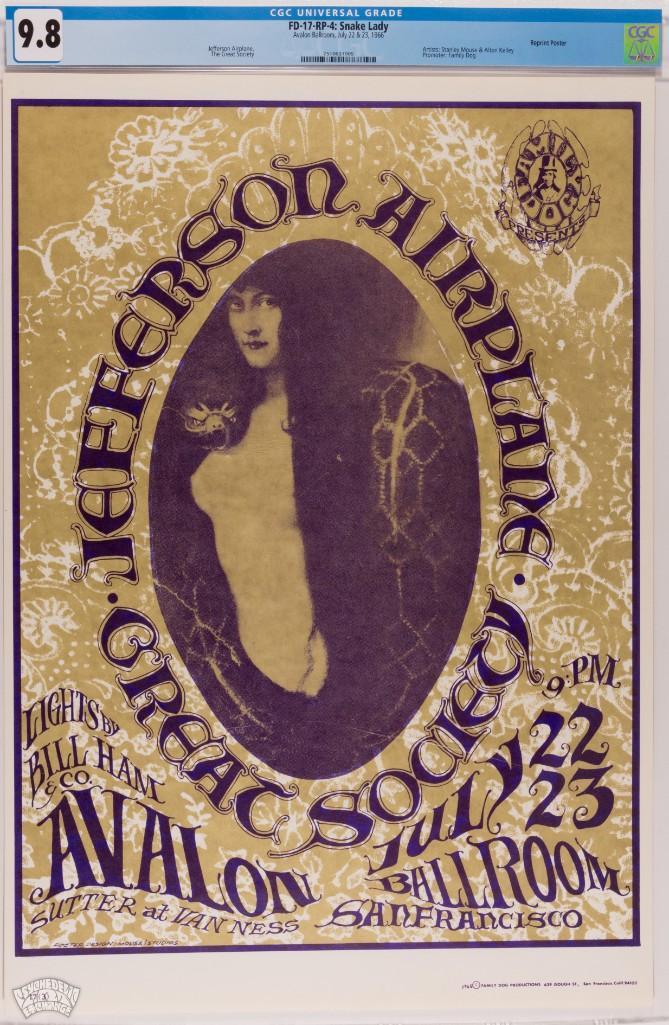 1966 FD-17 Jefferson Airplane Avalon RP4 Poster 9.8 (1 of 1)