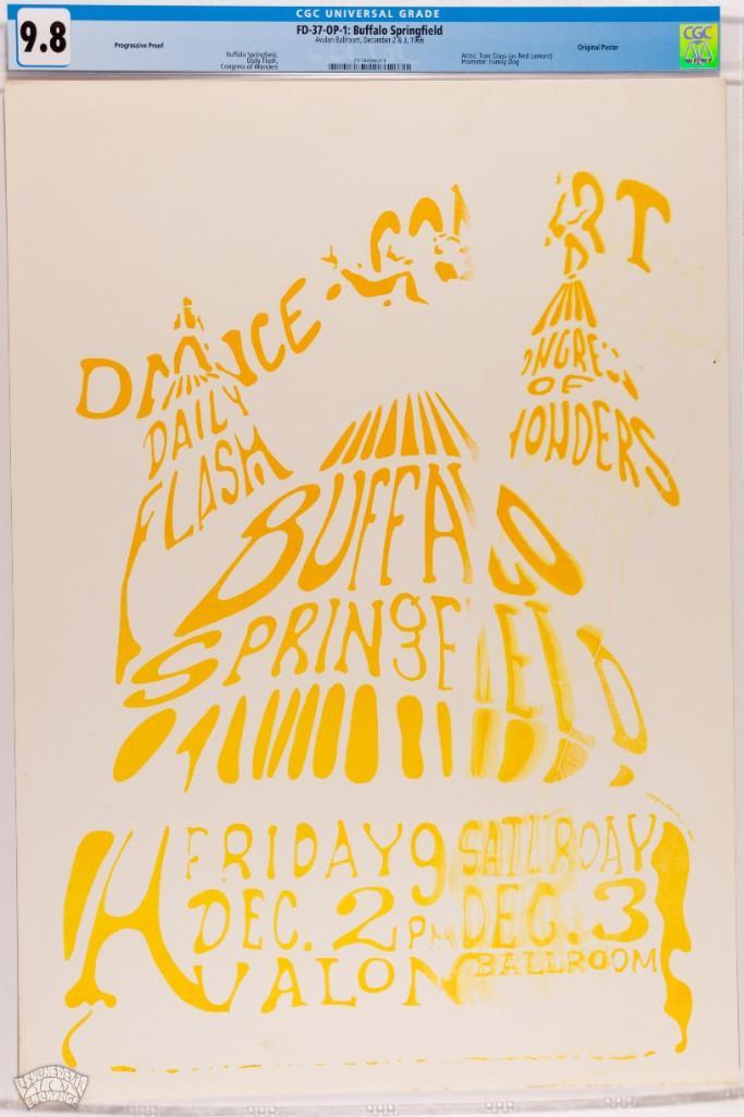 1966 FD-37 Buffalo Springfield Prog Proof Poster 9.8 (1 of 1)