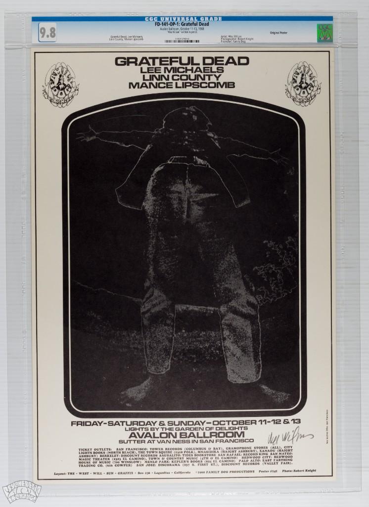 1968 FD-141 Grateful Dead Avalon Signed Poster 9.8 (1 of 2)