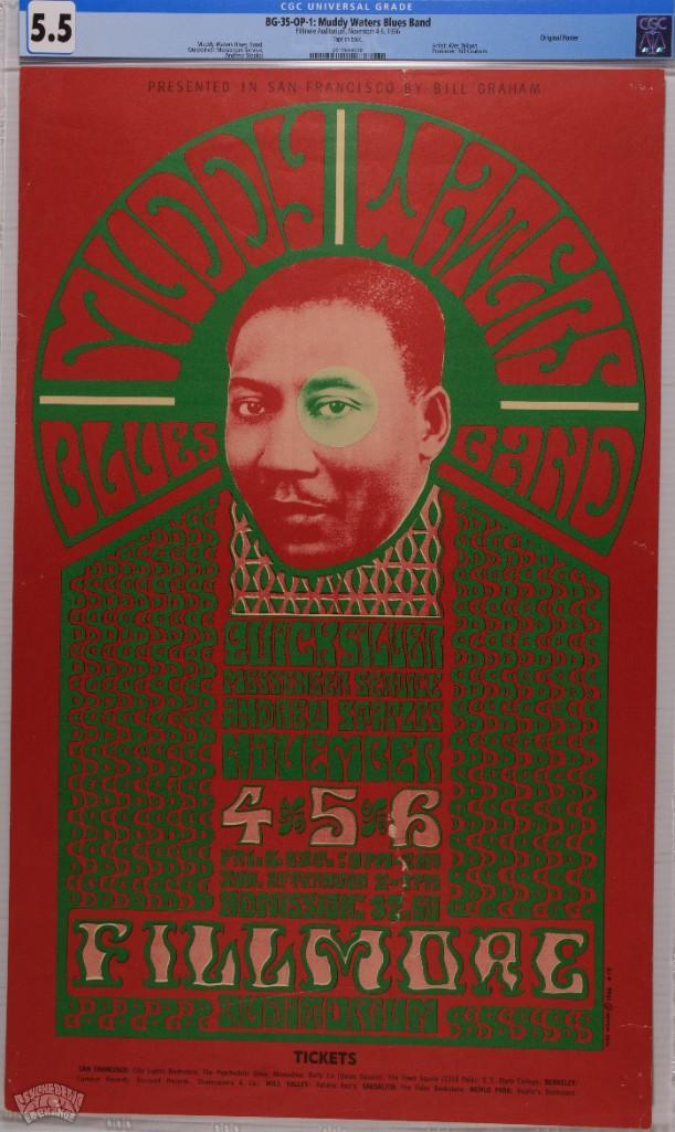 1966 BG-35 Muddy Waters Fillmore Poster 5.5 (1 of 1)