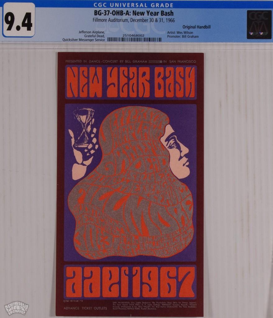 1966 BG-37 Grateful Dead Fillmore Handbill 9.4 (1 of 1)