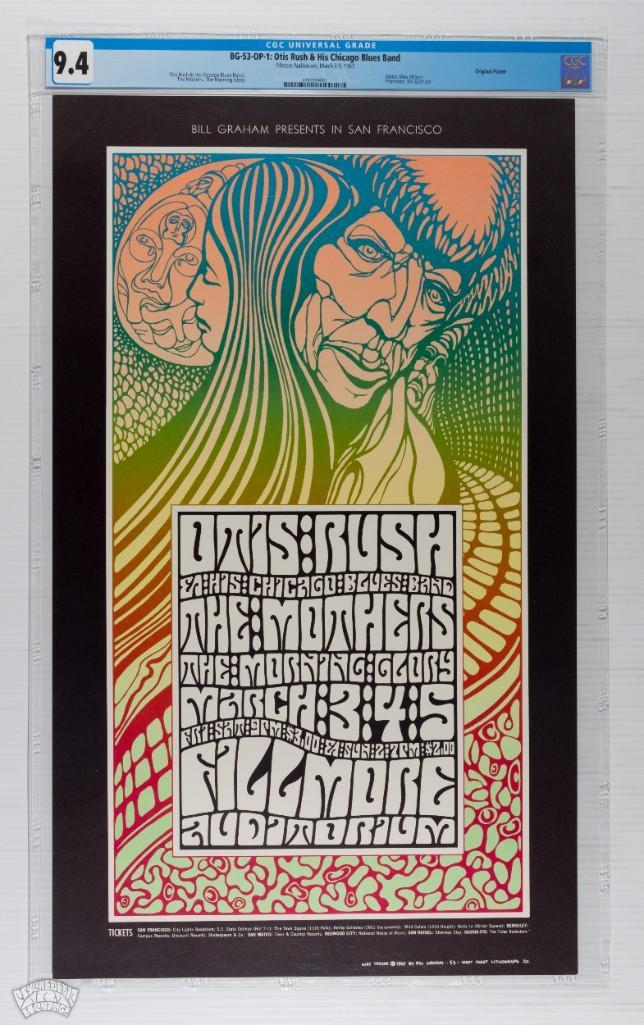 1967 BG-53 Mothers Otis Rush Fillmore Poster 9.4 (1 of 2)