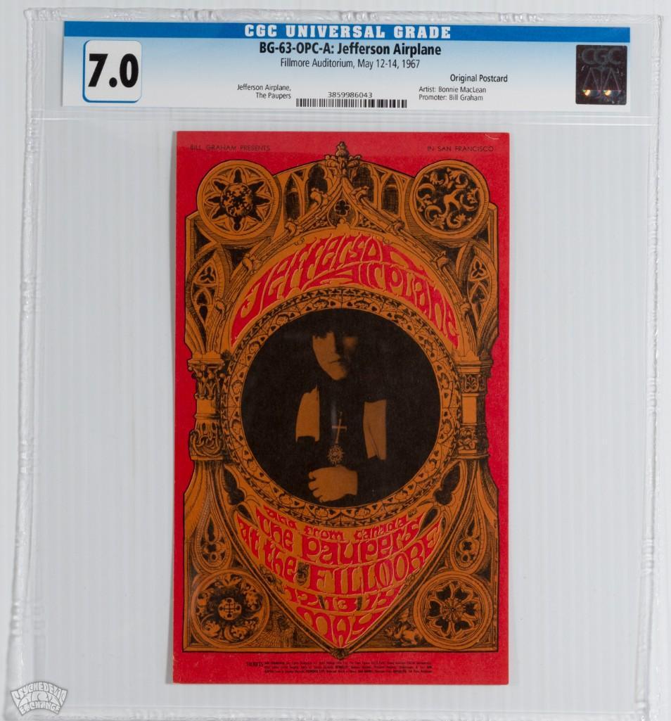1967 BG-63 Jefferson Airplane Fillmore Postcard 7 (1 of 2)