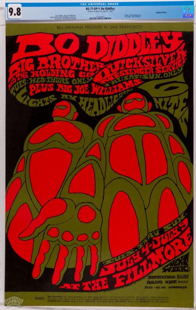 1967 BG-71 Big Brother Bo Diddley Fillmore Poster 9.8 (1 of 1)