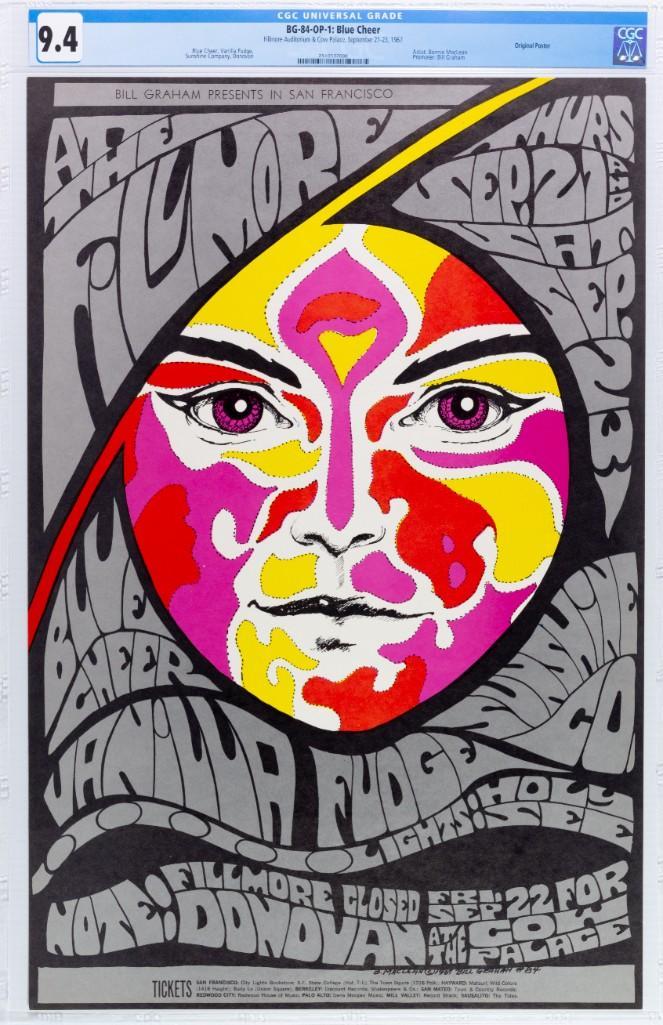 1967 BG-84 Blue Cheer Fillmore Poster 9.4 (1 of 1)