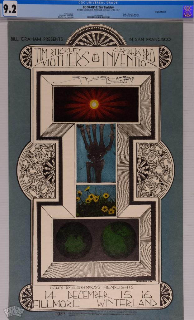 1967 BG-97 Zappa Mothers Winterland Signed Poster 9.2 (1 of 1)