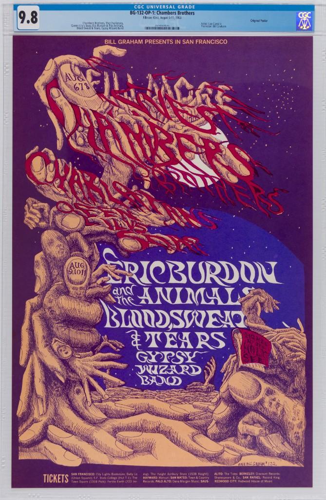 1968 BG-132 Chambers Brothers Fillmore West Poster 9.8 (1 of 1)