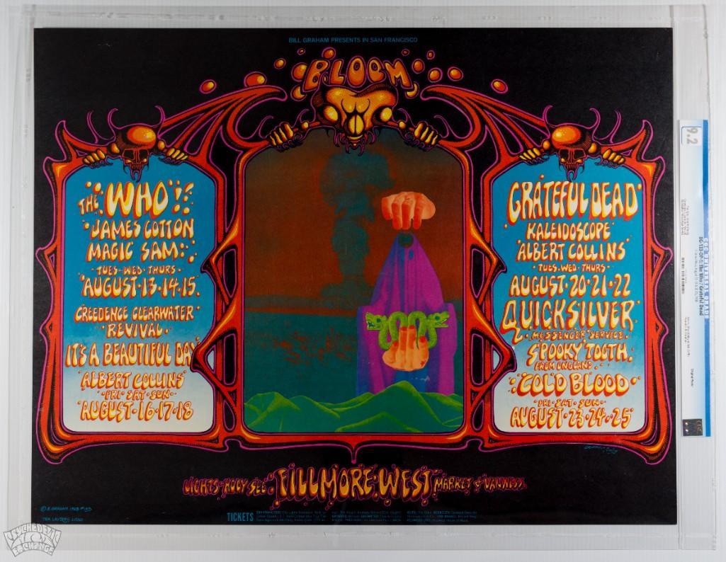 1968 BG-133 Grateful Dead Fillmore West Poster 9.2 (1 of 2)