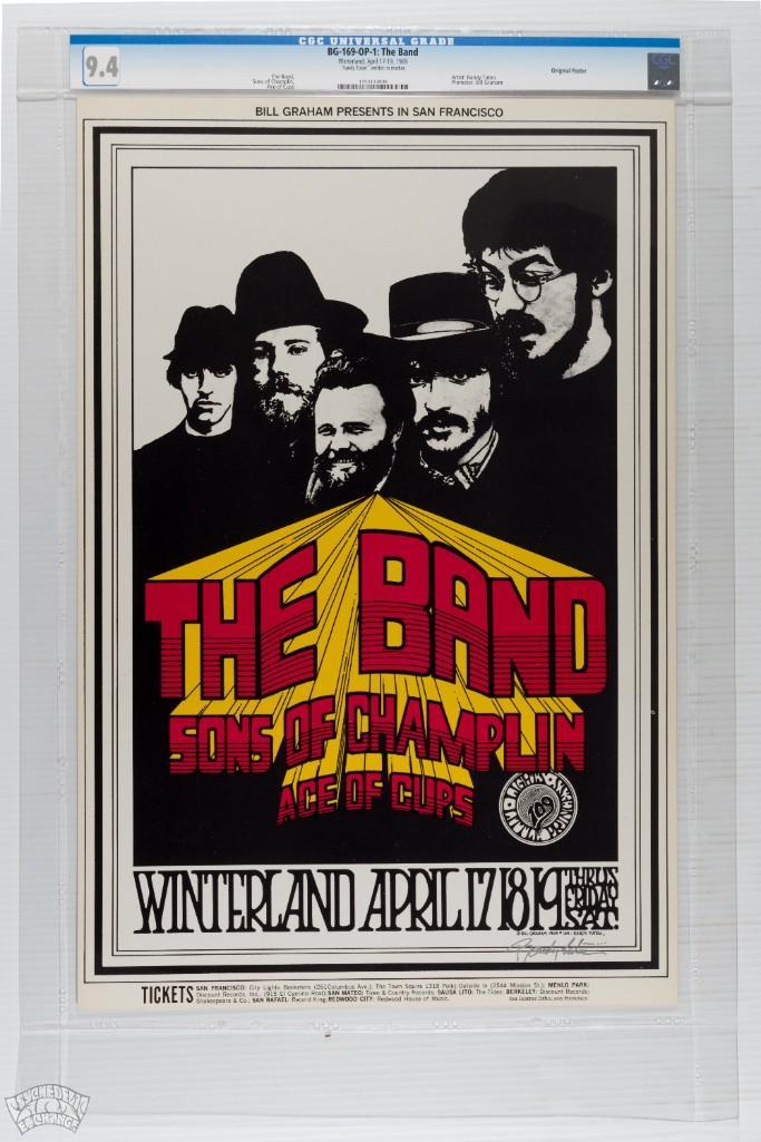 1969 BG-169 The Band Fillmore West Signed Poster 9.4 (1 of 2)