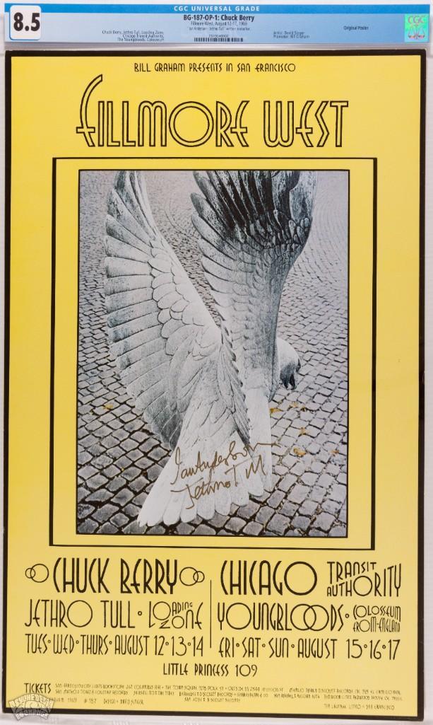 1969 BG-187 Jethro Tull Fillmore West Signed Poster 8.5 (1 of 1)