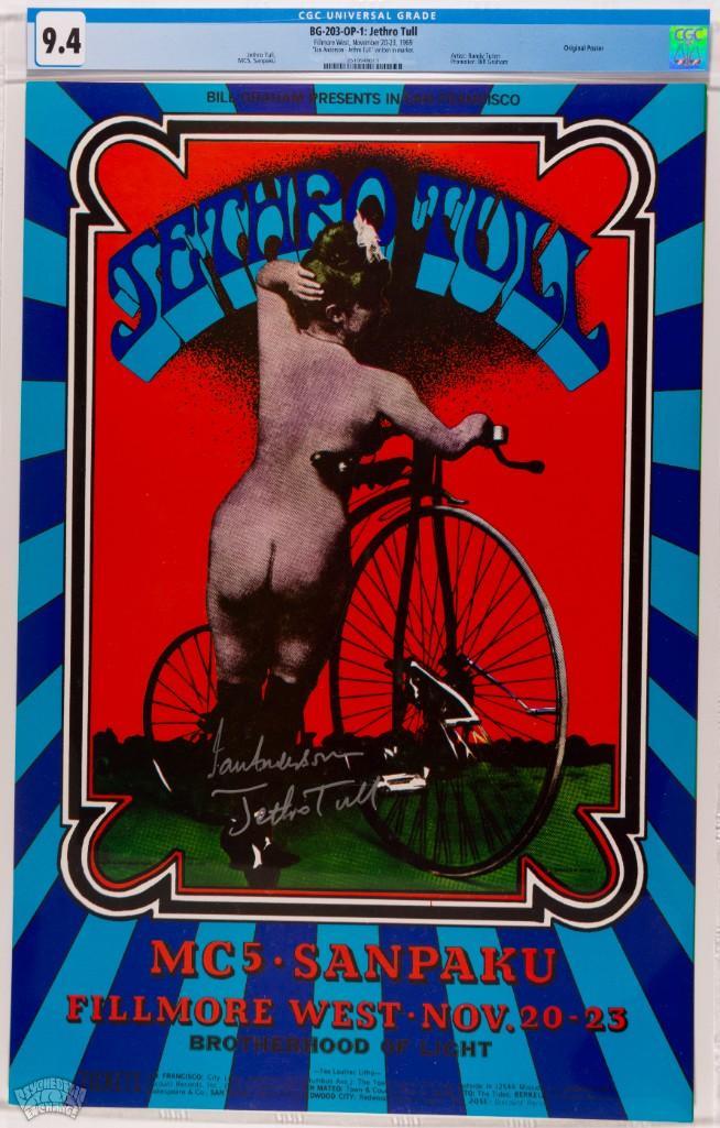 1969 BG-203 Jethro Tull Fillmore West Signed Poster 9.4 (1 of 1)