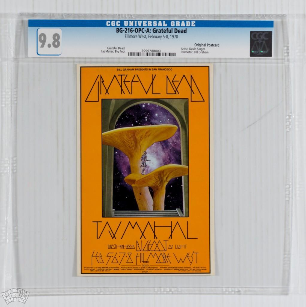 1970 BG-216 Grateful Dead Fillmore West Postcard 9.8 (1 of 2)