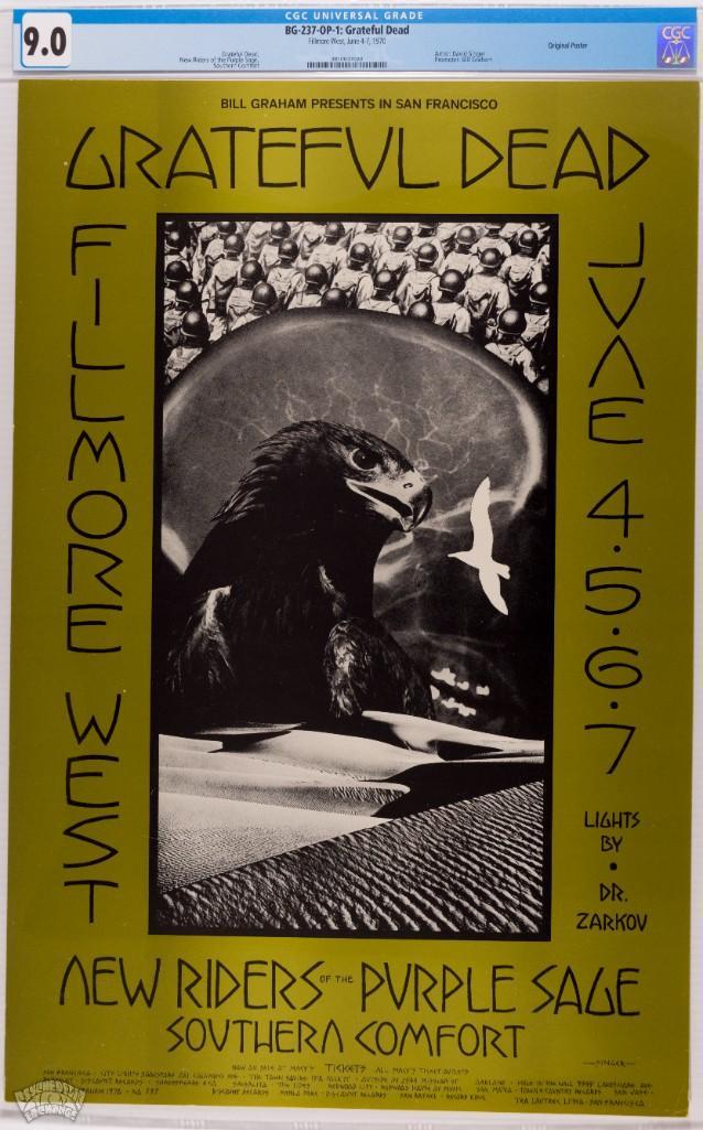 1970 BG-237 Grateful Dead Fillmore West Poster 9 (1 of 1)