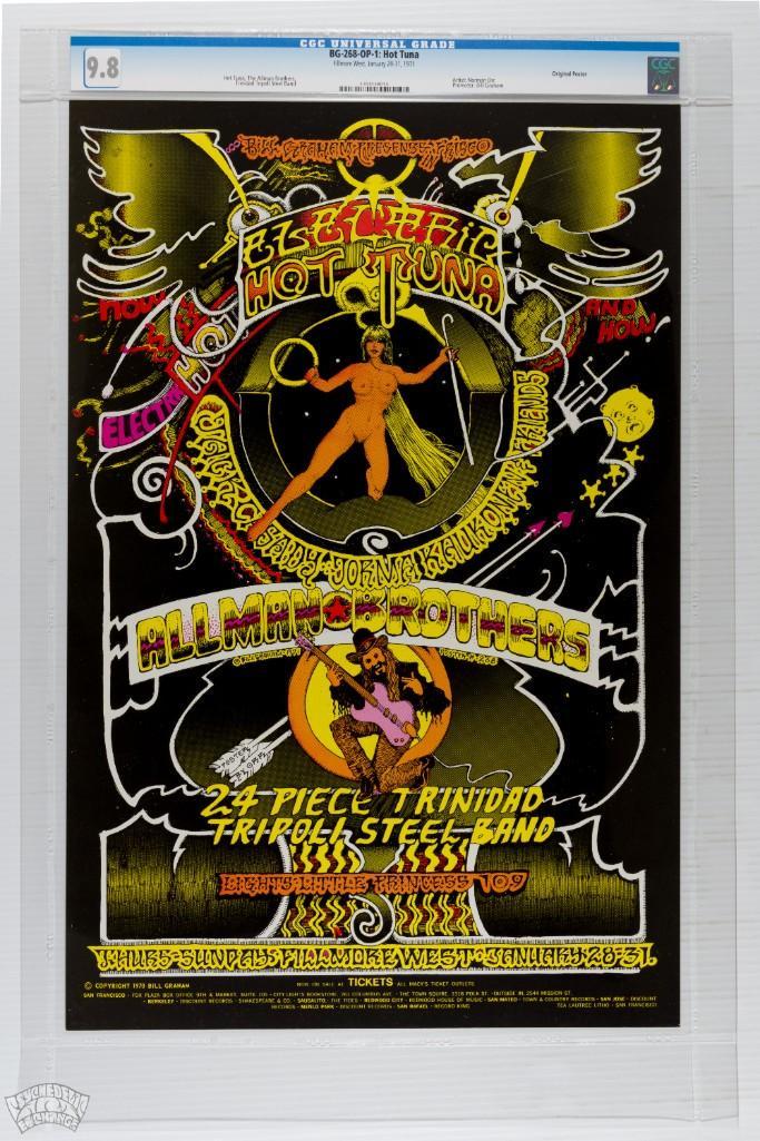 1971 BG-268 Allman Brothers Fillmore West Poster 9.8 (1 of 2)